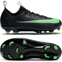 Nike Mercurial Vapor 17 Academy Gras / Kunstgras Voetbalschoenen (MG) Peuters/Kleuters Zwart Felgroen Zilvergrijs