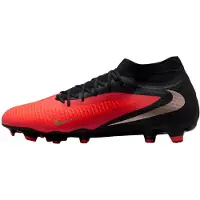 Nike Phantom 6 High Academy Gras / Kunstgras Voetbalschoenen (MG) Zwart Felrood Goud