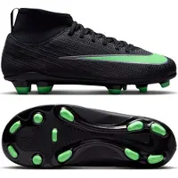 Nike Mercurial Superfly 11 Club Gras / Kunstgras Voetbalschoenen (MG) Peuters/Kleuters Zwart Felgroen Zilvergrijs