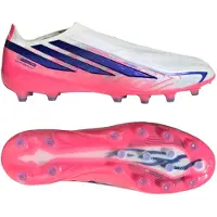 Adidas F50 Hyperfast Pro Veterloze Kunstgras Voetbalschoenen (AG) Wit Paars Roze