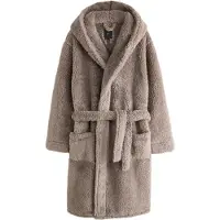 Next Badjas kort donkerbeige