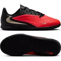 Nike Phantom 6 Low Club Zaalvoetbalschoenen (IN) Kids Zwart Felrood Goud