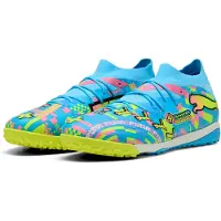 Puma FUTURE 9 MATCH ADVANCED LEVEL TT voetbalschoenen, Blauw/Roze/Wit, Maat 40