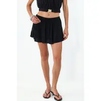 Busem Hoge Taille A-Lijn Mini Rok