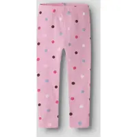 Name it Leggings blauw / donkerbruin / pink / wit