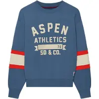 Superdry Sweatshirt 'Aspen Athletics Preppy Ski' saffier / oranjerood / natuurwit