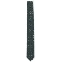 BOSS Stropdas van een zijdemix met een jacquard weefpatroon