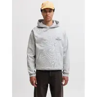 Jack & Jones Sweatshirt 'JORNorrebro' zwart / wit gemêleerd