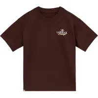 We fashion Shirt crème / donkerbruin / wit