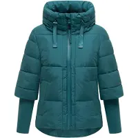 NAVAHOO Winterjas 'Lotusherz XIV' cyaan blauw
