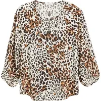 s.Oliver Blouse crème / bruin / zwart