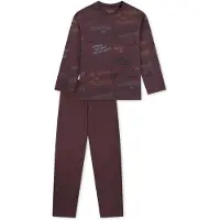 Schiesser Nachtkledij ' Nightwear ' roestbruin / donkerbruin