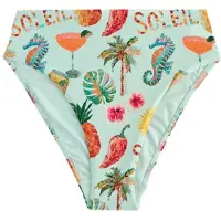 Next - Dames - Bikinislip met hoge taille en hoge beenuitsnijding - Blauw