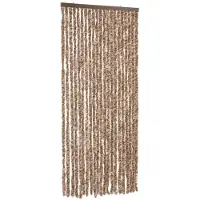 vidaXL Vliegengordijn 90x200 cm chenille beige en donkerbruin