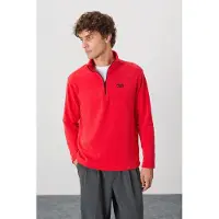 Tommy Life Heren Pluche Half-Zip Sweatshirt