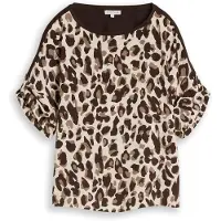 Tom Tailor Blouse crème / bruin / lichtbruin