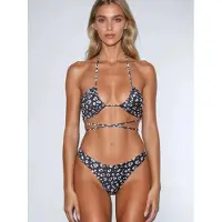 Flavia Valentini Bikini 'Roma Brazilian Bikini Set - Black Leopard' zwart gemêleerd
