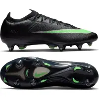 Nike Mercurial Vapor 17 Elite IJzeren-Nop Voetbalschoenen (SG) Zwart Felgroen Zilvergrijs