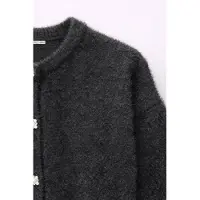 MixRay Oversized Jacquard Knopen Cardigan