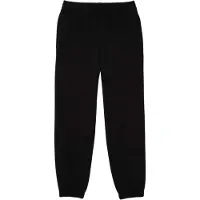 Lacoste Flanellen broek met logo voor dames (Zwart)