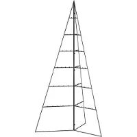 vidaXL Kerstdecoratie kerstboom 140 cm metaal zwart
