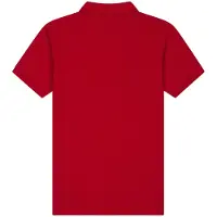Farah Bugsworth-poloshirt met korte mouwen en borduursel voor jongens (Donkerrood)
