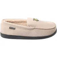 Lyle & Scott Heren-mocassinslippers van imitatiesuède van Aspen (Grijs)