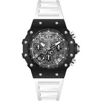 Invicta Racing 69616 Herenhorloge - Quartz Uurwerk - Acryl met Zilveren Wijzerplaat - 40 mm