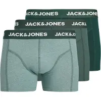 Jack & Jones Boxershorts 'JACFax' mintgroen / donkergroen / groen gemêleerd / wit