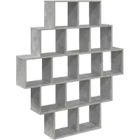 vidaXL Wandplank Betongrijs 120 x 20 x 136 cm Bewerkt hout