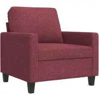 vidaXL Fauteuil 60 cm stof wijnrood