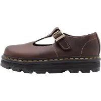 Dr. Martens Ballerina met riempjes 'ZebZag' donkerbruin