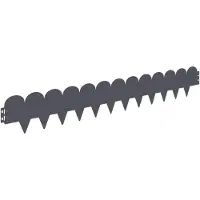 vidaXL Gazonrand 20 st 103 x 15 cm Staal Antracietkleurig