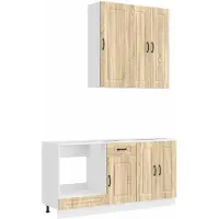 vidaXL Keukenblok KALMAR 5 st Sonoma Eiken Bewerkt hout