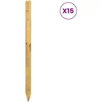 vidaXL Schuttingpalen 15 st Bruin 60 cm Massief grenenhout