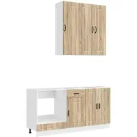 vidaXL Keukenelement PORTO, 5 stuks, Sonoma-eikenhout fineer