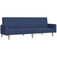 vidaXL Slaapbank 2-zits stof blauw