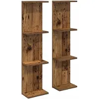 vidaXL Wandplank 2 st Oud hout 22 x 15 x 100 cm