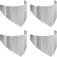 vidaXL Gazonrand 4 st 100 x 45 cm Staal Zilverkleurig
