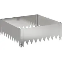 vidaXL Gazonrand 60 x 60 x 20 cm Staal Zilverkleurig