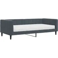 vidaXL Slaapbank met matras 90x200 cm fluweel donkergrijs