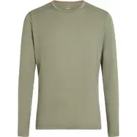 Icebreaker - Thermokleding - M Merino 200 Oasis LS Crewe Lichen voor Unisex van Wol - Maat S - Kaki