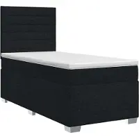 vidaXL Boxspringbed met matras Zwart 90 x 190 cm Stof