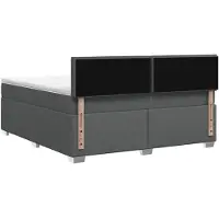 vidaXL Boxspringbed met matras Donkergrijs 140 x 200 cm Stof