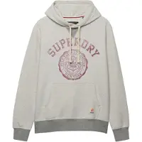 Superdry Sweatshirt 'Athletic Essentials' grijs gemêleerd / kersrood