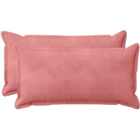 vidaXL Kussen met kussen HOUTEN 2 st Roze fluweel