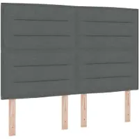 vidaXL Boxspringbed met matras Donkergrijs 140 x 190 cm Stof