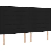 vidaXL Boxspringbed met matras, zwart, 180 x 200 cm, gestoffeerd