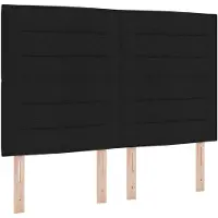vidaXL Boxspringbed met matras met hoofdeinde Zwart 140 x 200 cm Stof