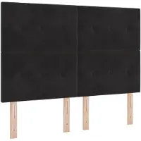 vidaXL Boxspringbed met matras Zwart 140 x 190 cm Fluweel